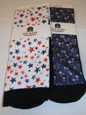 RED BARN KNEE SOCKS:  2 PAIRS.....BRAND NEW!!